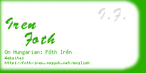 iren foth business card